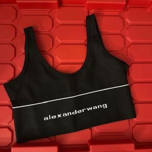 Alexander Wang Black and Gray Sports Top